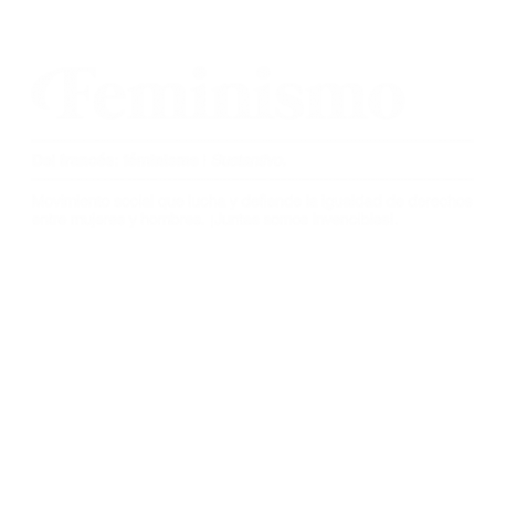 Feminismo Definición - Blanco