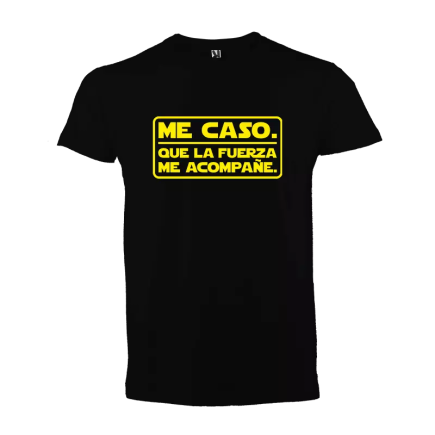 Camiseta: Me caso que la fuerza me acompañe
