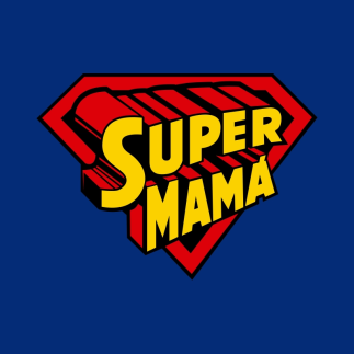 Diseño:  Súper mamá azul