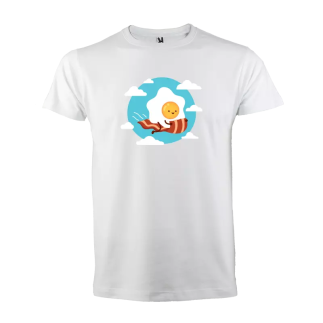 Camisetas divertidas de comida "Flying bacon"