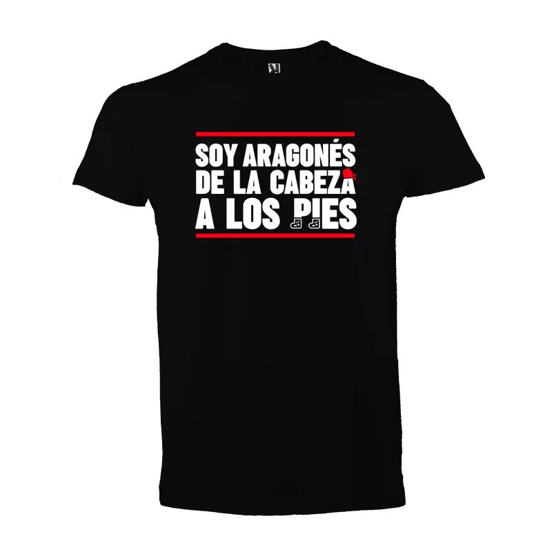 Camiseta: Soy aragones de la cabeza a los pies