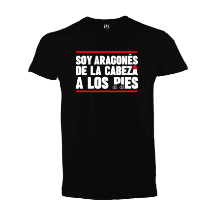 Camiseta: Soy aragones de la cabeza a los pies
